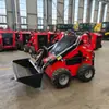 Exportado a Canadá, Minicargador de Descarga Frontal para Sitios de Construcción y Granjas, Cargador Pequeño para Limpieza y Transporte, Cargador Multifuncional