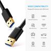 Cable de datos doble USB 3.0 directo de fábrica, macho a macho, para copiar datos de disco duro de computadora portátil