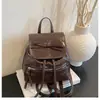 Mochila de Design de Nicho Coreana Transfronteiriça para Mulheres Novo Modelo 2026 com Cordão de Laço Mochila Pequena Versátil para Estudantes