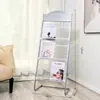 Porta-revistas, expositor de folhetos, porta-livros, armazenamento de informações, expositor de jornais de chão dobrável