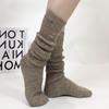 Calcetines de lana holgados para mujer, calcetines de otoño e invierno, absorbentes de sudor y cálidos, logo metálico, adelgazantes, calcetines versátiles para la pantorrilla, calcetines de media pantorrilla, absorbentes de sudor