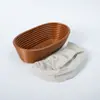 Novo Produto Cesta de Fermentação de Pão de PP Imitação de Rattan Cesta de Pão Lavável Ferramenta Europeia para Assar Pão Cesta de Rattan com Cola Tecida Rattan