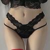 Comércio exterior cross-border plus size sexy renda cueca oco puro desejo estilo sexy mulheres triângulo elástico T calças cintura baixa 2008
