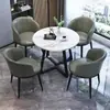 Mesa y Sillas de Negociación de Lujo Ligero para Cafeterías y Tiendas de Té con Leche, Mesas de Ocio para Recibir Invitados, Mesas Redondas Pequeñas Convenientes para Recepción y Oficina