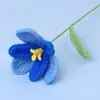 Flor de Lana Tulipán Floreciente Gradiente Terminada Flor Tejida Flor Tejida a Crochet Hecha a Mano Flor Artificial Regalo para el Día de San Valentín el Día del Maestro