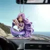 Colgante de Coche de Calavera Acrílica 2D Nuevo Transfronterizo Decoración Creativa de Halloween para Coche Accesorio Personalizado para Coche Lujo Ligero