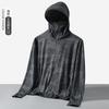 Ropa de Protección Solar de Seda de Hielo para Hombre, Delgada, Anti-UV, Camuflaje, para Exteriores, con Capucha, Transpirable, Pesca, Chaqueta Profesional de Protección Solar