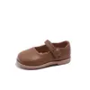 Sapatos de Princesa para Meninas 2026 Nova Moda Primavera e Outono Pequenos Sapatos de Couro Estilo Britânico Sola Macia Versão Coreana Mocassins Infantis