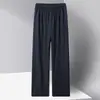 Novo Traje Tang Estilo Chinês para Homens, Meia-Idade e Idosos, Roupa de Pai, Conjunto de Duas Peças de Seda Gelada de Manga Longa para Primavera e Verão, Hanfu Fino