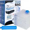 Saco de Compressão Grande Transparente a Vácuo Espessado para Exportação, Saco a Vácuo para Colchas, Saco de Armazenamento para Roupas Domésticas, Grande Capacidade