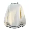 Suéter Pulóver de Cuello Redondo Otoño/Invierno 2026, Suéter Juvenil de Punto Trenzado, Chaqueta Color Block, Camisa Básica Estilo Old Money para Hombre