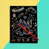 Pintura Raspada Infantil Desenho Animado Aluno de Jardim de Infância Arte Criativa DIY Suprimentos de Grafite Conjunto Livro Colorido de Pintura Raspada