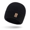 Novo chapéu de malha masculino de outono e inverno, chapéu à prova de frio com forro de lã, moda jovem, chapéu de lã para esportes ao ar livre, boné feminino