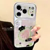 Adequado para Capa de Celular Apple 17 com Proteção Completa da Lente, Novo Modelo para Mulheres, iPhone 16 Pro, Design Tendência de Filhote de Goiaba Rosa