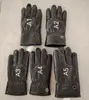 Guantes Gruesos Cálidos Forrados de Lana de Cuero PU para Hombre Invierno Exterior Ciclismo y Montañismo Antideslizantes Pantalla Táctil de Cinco Dedos