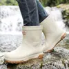 Botas Impermeáveis Masculinas Novas de Cano Médio Antiderrapantes Sapatos D'água Versáteis para Estudantes Galochas Lavagem de Carro Pesca Dia Chuvoso Viagem Quentes