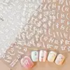 Redanco5D Repujado Popular Patrón DIY Pegatina para Uñas Letra Inglesa Pegatina Estéreo para Uñas Dr1535