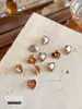 Punto Maillard Base Cónica Zircón Color Champaña Corazón Estéreo Azúcar de Roca Huevo de Paloma Joyería para Uñas Decoración de Uñas Diamante Al por Mayor