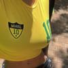 2025 Verano Nuevo Tops de Mujer Estampado de Letras de Bandera Nacional Estética Retro Camiseta Ajustada Casual para Combinar con Todo