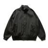 Chaqueta de estilo japonés retro de color sólido con cuello con cremallera simple para hombre, primavera 2025