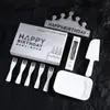 Mesa de Pastel de Cumpleaños Vajilla Plato de Papel Set Plato Tenedor Desechable Plato Cubiertos Cena Caja de Regalo Sombrero Caja de Velas Combinación