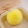 Colgante de bola de pelo de imitación de conejo rex de 8 cm, llavero de bola de pelo, colgante para ropa, equipaje, coche, accesorios de joyería DIY