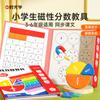 Ciencia del tiempo ayuda de enseñanza magnética de fracciones demostración magnético magnético magnético absorción placa de fracciones matemáticas de escuela primaria numerador denominador operación de suma y resta