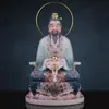Estátua dos Três Puros da Divindade Suprema Taoísta, Estátua de Resina dos Três Puros Taoístas, Divindade Ancestral Taoísta, Mestre Celestial Primordial, Estátua do Mestre Celestial Lingbao