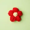 Flor de borla flor tejida hilo de flor flor DIY flor tejida a mano flor de ganchillo DIY ropa accesorio para el cabello materiales y componentes