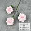 Flor Artificial Rosa Diamante de Três Cabeças Adereços de Decoração para Casa Casamento Flor Artificial Feita à Mão Transfronteiriça Atacado de Enfeites