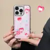Adecuado para funda de teléfono móvil iPhone 16, funda estilo coreano de gatito Apple, funda de hidrogel galvanizado anticaídas para iPhone 15, funda de nicho de alta gama para iPhone 13 y 14