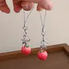 Una fruta de la paz~ Llavero de fruta pequeña y realista, correa para teléfono, decoración de mochila, accesorio colgante para coche