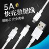 Cable de carga para teléfono móvil Apple Xiaomi Huawei mate30/40, línea de datos tipo C, carga súper rápida de 5A