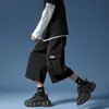 Pantalones de Trabajo de Cinco Puntos Sueltos Estilo Bf Estilo Coreano Estudiante Guapo Pantalones Capri de Pierna Ancha Pantalones Deportivos Moda Casual Verano 2021