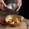Tazón vintage de acero inoxidable para snacks, tazón para condimentos de hot pot, tazón de cena de forma irregular, tazón para papas fritas y kimchi, plato para platillos fríos, tazón para salsa para mojar