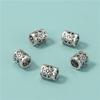 S925 prata esterlina tailandesa contas de prata barril contas pequenas contas soltas acessórios DIY frisado pulseira de tecido fabricantes de jóias atacado