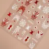 Redanco Nuevo Avión 3D Popular Pegatinas para Uñas Halloween Telaraña Roja y Blanca Pegatinas para Uñas Dh-942