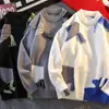 Suéteres para Hombre de Comercio Exterior Transfronterizo, Prendas de Punto Trendy de Alta Calidad Estilo Coreano para Hombre, Tops para Estudiantes, Camisas de Punto para Vestir en Capas