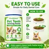 KineShineX Polvo Limpiador de Dientes para Perros y Gatos Fórmula Verde Polvo Limpiador Dental para Mascotas Refresca el Aliento Higiene Bucal Diaria