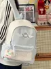 Mochila Fofa Estilo College Nova para Meninas, Bolsa Escolar Versátil e Simples Color-Blocking, Mochila Leve e Versátil para Mulheres