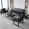 Asientos sencillos tipo banco, sofá para sala de espera de oficina, sofá de recepción, juego de mesa de centro, sofá para casa de alquiler, sofá de recepción de tres plazas