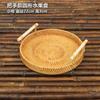 Cesta de Frutas de Ratán Vietnamita Tejida a Mano Cesta de Pan Cesta para Bollos al Vapor Cesta de Almacenamiento para el Hogar para Sala de Estar Bandeja Redonda Snacks