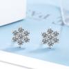 Pendientes de plata de ley S925 con diamantes y circonitas en forma de copo de nieve, joyería coreana, venta al por mayor, pendientes de moda de plata, lindos pendientes de temperamento
