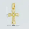 Série de pingentes de cruz microincrustados em cobre galvanizado 18K, acessórios de joias religiosas, múltiplas opções disponíveis