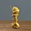 Talla en Madera de Ciprés del Gran Sabio, Caja Pequeña de Boj Madera Fuego Infernal Sun Wukong Adorno Artesanal Personalizado para Interiores