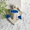Decoración estilo mediterráneo Llavero de ancla de hierro Gancho pequeño Termómetro Pequeños adornos de ancla Accesorios de fotografía Decoraciones