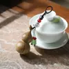 Sándalo Rojo Colgante de Calabaza Pequeña Llavero de Coche Colgante de Cadena para Bolso para Hombres y Mujeres Colgante de Cuerda Juego Cultural Piezas de Mano Venta al por Mayor