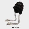Gorro de otoño e invierno para niños, de felpa, cálido, con borlas, trenzado, Lei Feng, coreano, dulce y lindo, de punto, de lana