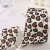 Cinta de Tela Cepillada con Estampado de Leopardo en Forma de Corazón de un Solo Lado para Decoración de Sombreros, Moño DIY, Caja de Regalo, Empaque de Ramo, Cinta en Forma de Corazón