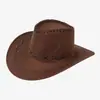Chapéus de Cowboy Masculinos e Femininos, Chapéus de Proteção Solar, Chapéus Estilo Western para Casais, Chapéus de Xinjiang de Aba Larga, Chapéus de Veludo com Proteção Solar